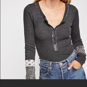 Free People Rail-road Henley Top
